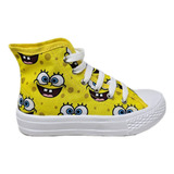 Tenis Bob Esponja Textil Hombre Mujer Juveniles Botín Casual