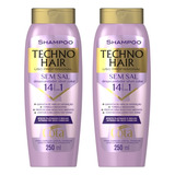 Kit 2un Shampoo Techno Hair Desamarelador Gota Dourada 250ml