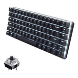 Teclado Para Juegos Con Cable Ak33 Led Blanco Retroilum...