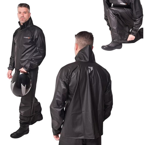 Kit Capa De Chuva Roupa Conjunto Para Motoqueiro Reforçada