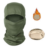 Balaclava Pasamontaña De Polar Térmico Lana Grueso Para Invierno Frío Moto Máscara Airsoft Táctico Militar Paintball Verde