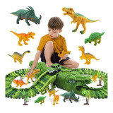 153pcs/set Niños Juguete Eléctrico Dinosaurio Rail Coche