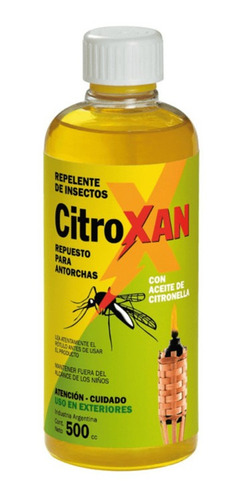 Citronella Aceite Repelente Mosquitos Citroxan X 500 Cc