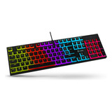 Teclado Gamer Mecânico Evolut Dawn Eg214 Switch Blue Rgb