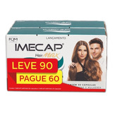 Kit Imecap Hair Max Anti Queda Cabelos E Unhas 2cx =90 Cáps