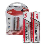 Pack Pilas Aaa Recargables Netmak 1100mah X2 Pilas Blister