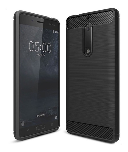 Funda Tpu Antigolpe Carbono Para Nokia 5 6 2018