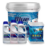 Kit Cloro Blue Pool 10kg Fluidra + 04 Tablete + Produto Aux.