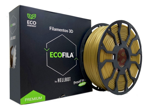Filamento 3d Ecofila Hellbot De 1.75mm 1kg Dorado-n4print