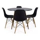Kit 4 Cadeiras E Mesa De Jantar Eames Design Moderno