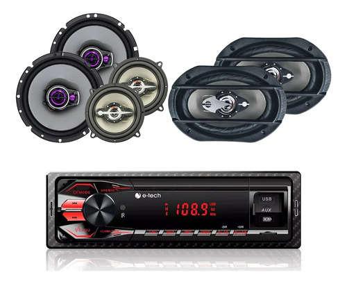 Pioneer Falante 6 Pol + Rádio + Le Son Ls5 E Ls69 Som Carro