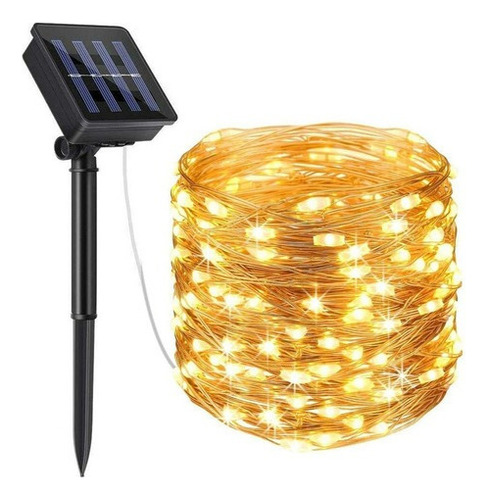 Z Guirnalda De Luces Led Solares Con Cable De Cobre