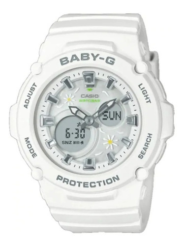 Reloj Mujer Casio Baby-g Bga-270fl-7a Joyeria Esponda Color De La Malla Blanco Color Del Bisel Blanco Color Del Fondo Blanco