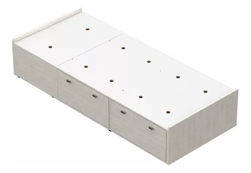 Box Cama Plataforma 1 Plaza Cajon Baulera 196x82x37 Mosconi Color Venezia