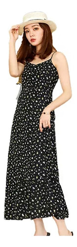 Jumper Vestido Floral  Falda Falda Larga Mujer Dama Casual