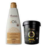  Kit Shampoo Tec Oil 300ml E Máscara Cachos 2x1 450g