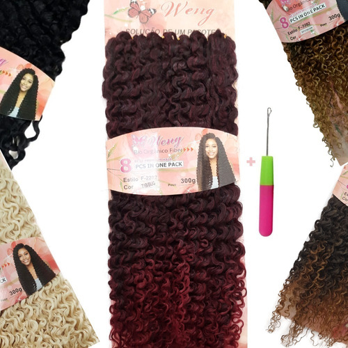 Cabelo Bio Orgânico Cacheado Crochet Braid 300g + Brinde