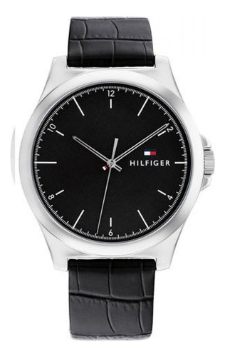 Reloj Tommy Hilfiger 1710550 Norris Hombre Acero Cuero Color De La Malla Plateado