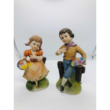 Figuras Niños Porcelana Taiwanesa Antigua