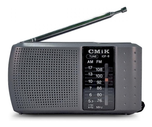 Radio Portatil Am Fm Parlante Antena Auricular Cmik Icf-7