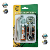 Kit Para Reparar Bicicletas Pegamento + 3 Parches P/ Camaras