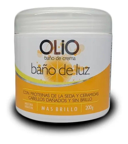 Baño De Crema Luz Cabellos Dañados Reparador Olio X 200gr