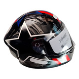 Capacete Ebf X Troy Ff 526 Cosmic Preto/branco 58