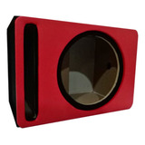 Cajón Para Subwoofer 12 Porteado Mdf Con Antifaz Rojo 