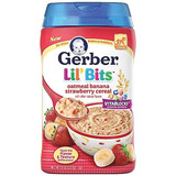 Gerber Lil' Cereal Bits Bebé, Harina De Avena Fresa Del Plát