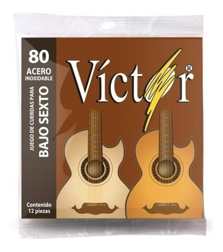 Cuerdas Bajo Sexto Vcbs-80 Victor Envio Gratis Inmediato +