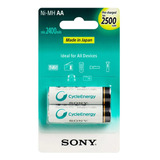 Pilha Recarregável Sony Aa 2500mah C/2 Un 100% Original 