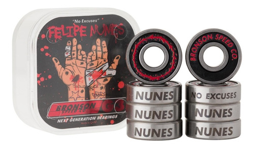 Bronson G3 Felipe Nunez Pro Baleros Skate Bearings