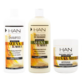 Han Kit Avena Miel Shampoo + Acondicionador + Mascara 500ml