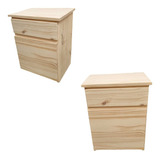   2 Mesa De Luz Botinero 1 Cajon Y Puerta Cuota Mundopino 