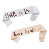10 Faixas : 1  Bride To Be + 9 Team Bride Rose Gold