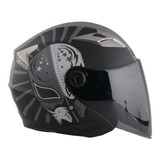 Casco Moto Semi Integral Edge Jaguar Warrior Certificado Dot Diseño Warrior Color Negro Tamaño Del Casco Talla L