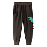 Pantalones Cálidos Con Estampado De Dinosaurios Para Niños