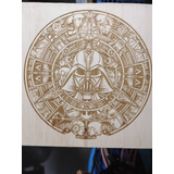 Calendario Star Wars Tipo Azteca Grabado Láser En Madera