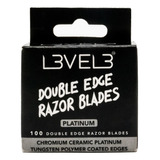 Hojas De Afeitar Level3 Doble Filos Platinum 100 Unidades