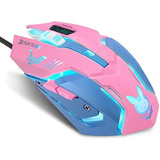 Mouse Gamer Lovely Color Backlit Pink