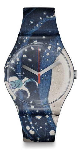 Reloj De Cuarzo Swatch Wave De Hokusai Y Astrolabe