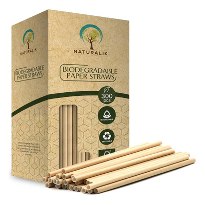 Pack De 300/1000 Pajitas De Papel Marrón Extra Duraderas ...