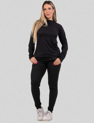  Conjuntos Feminino Jogger Calça E Blusa Canelado