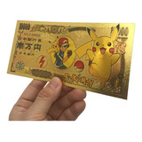 Cartas Billetes Coleccionable Metalizadas Gold Pokémon X2