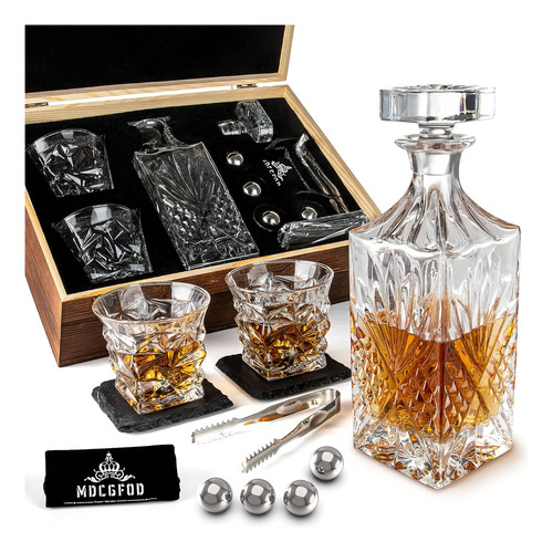 Whiskey Decanter Gift Set For Men With Whiskey Decanter, ...