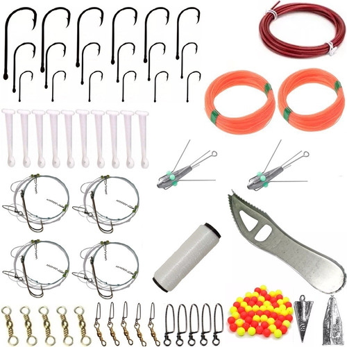 Kit Articulos Pesca Variada Mar Lineas Plomadas Anzuelos