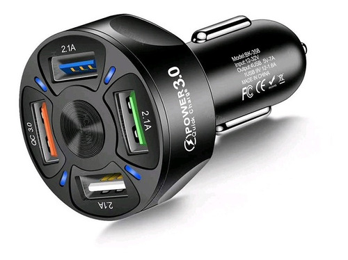 Cargador De Carro Vehículo  Carga Rápida 4 Puertos Usb Auto