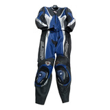 Mono Conjunto Cuero Suomy Para Moto Pista Azul