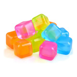 Cubitos De Hielo X 10 Refrigerante Reutilizables De Colores