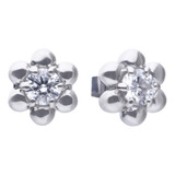 Diamonfire | Classic | Aretes En Forma De Flor Un Diamonfire